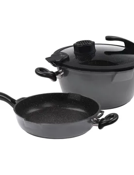 ® SMELL WELL FUTURE Kochgeschirr-Set 4-teilig 24 cm mit Deckel - STONELINE - FashionsVida