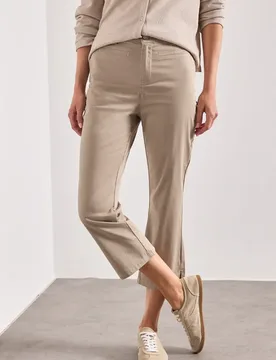 Flared Leg Hose im Casual Fit female Beige - Street One - FashionsVida