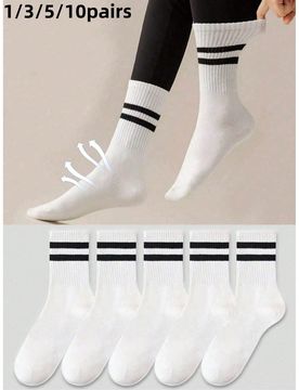 Pares de calcetines de media caña para mujer, de malla, transpirables y que absorben la humedad