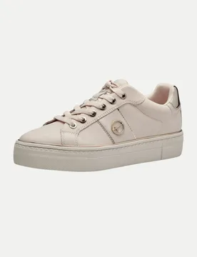 Sneaker mit Logo-Applikation Beige 39 - Tamaris - FashionsVida