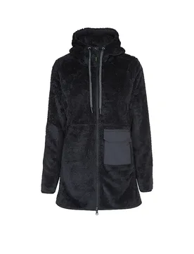 Damen Fleecemantel Nunavut Hoodie schwarz 34 W - Meru - FashionsVida