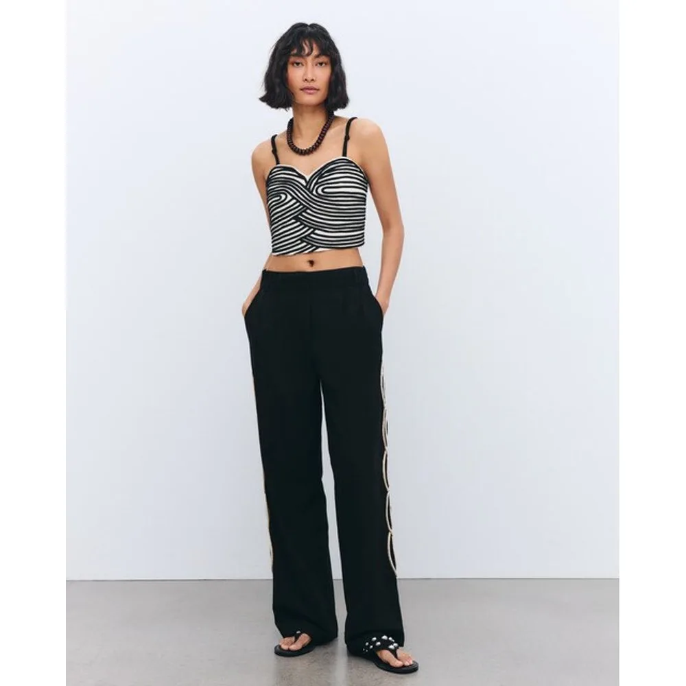 Pantalón de mujer con cordón lateral - Tintoretto - FashionsVida