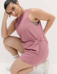 Seersucker Relaxed Playsuit Tea Rose female