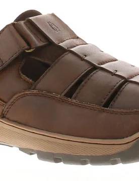 Mens Sandals Comfortable Rucker Leather Brown - Size Uk 6 - Hush puppies - FashionsVida