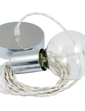 Cables Suspension Luminaire Tm00 2 M Diy Ivory / Chrome Plated One Size - Creative - FashionsVida