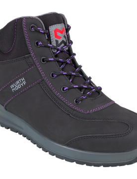 Chaussures de sécurité montantes Carina S3 noires/violettes Noir 37