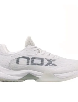 At10 Lux Padel Shoes White / Grey UK 9 - Nox - FashionsVida