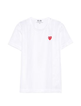 Comme Des Garçons Play Men's Mesh Emblem T-Shirt