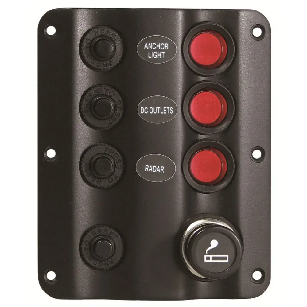 Switches Electric Panel With Cigarette Lighter 15a 12v Black One Size unisex - A.a.a. - FashionsVida