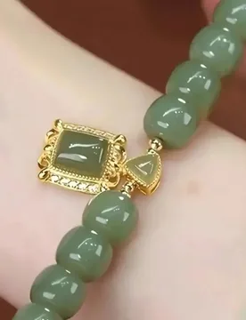Natural imitation Hetian jade bracelet retro elegant niche design bracelet Qixi gift - Aliexpress - FashionsVida