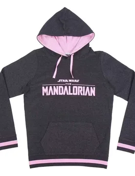 Felpa Con Cappuccio Cotton Brushed The Mandalorian The Child Gray L - Cerda Star Wars - FashionsVida