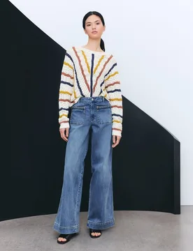 Vaquero de mujer trenza con bolsillos - Tintoretto - FashionsVida