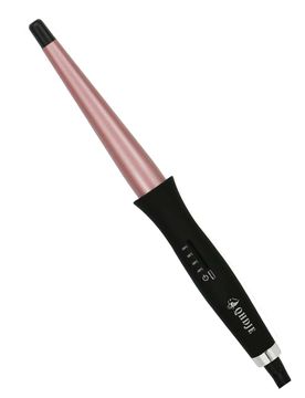 Pieza Qhdje Varita Rizadora Con Cable De Alimentación Rotativo De Temperatura Ajustable, Múltiples Estilos De Cabello, Barril Cónico De 25-13 Mm, C
