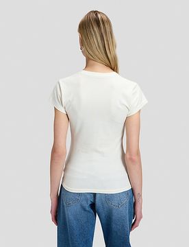 Slim Record Tee Ecru Größe XS female