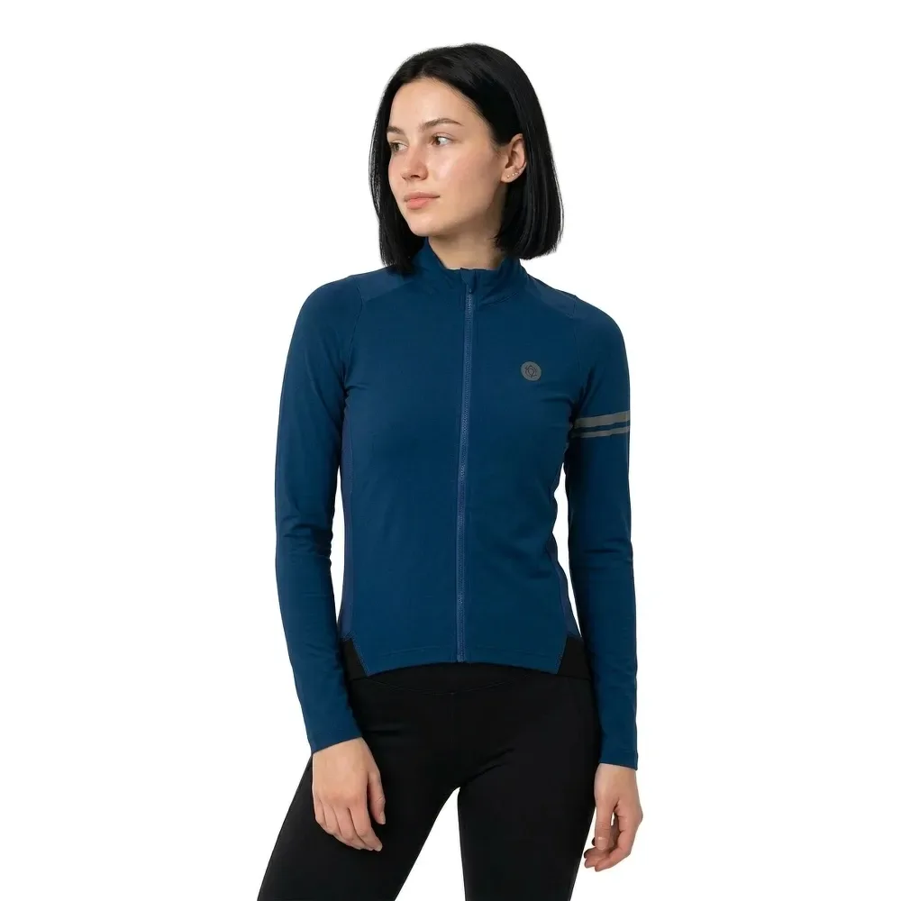Maglia A Maniche Lunghe Woven Performance Steel Blue - AGU - FashionsVida