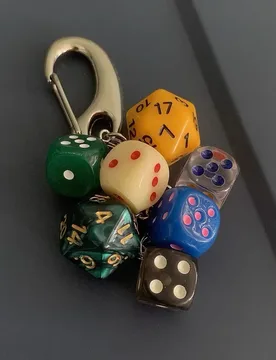 【Dice of Fate】Good Luck Dice String Keychain High-Grade Multi-Element Trendy Package Pendant Waist Ornaments - Aliexpress - FashionsVida