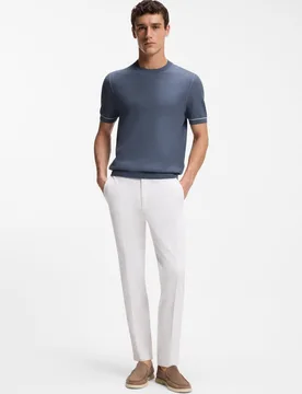 T-Shirt in maglia H-Nalon 10278956 01 - BOSS - FashionsVida