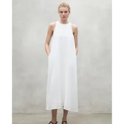 Vestido largo sin mangas de lino