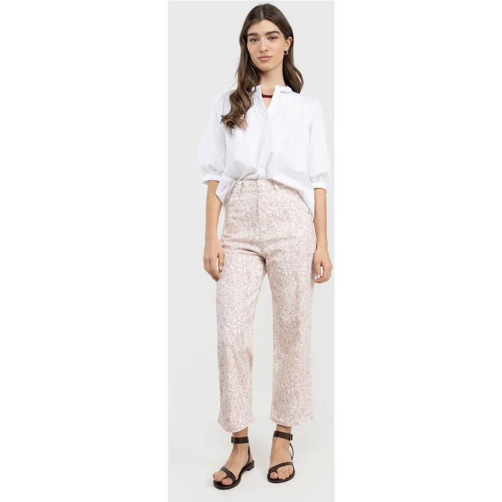 Pantalones rectos de mujer Amelia Estampado Coral - El Ganso - FashionsVida