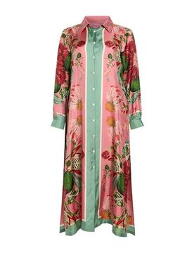 Vestido midi Mujer Rosa antiguo XS Mujer