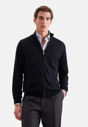 Regular Cardigan Uni Blau S