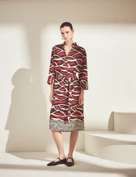 Vestido de mujer safari estampado hojas - Woman El Corte Inglés - FashionsVida