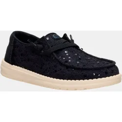 Zapatos de cordones de mujer en lentejuelas