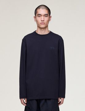 Y-3 LOGO LONG SLEEVE TEE L Black