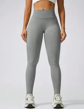 Pieza Leggings deportivos sin costuras de cintura alta con efecto moldeador y levantador de glúteos para mujer, Athleisure - Shein - FashionsVida