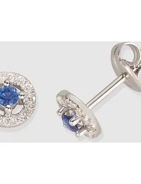 Pendientes de oro blanco, diamantes y zafiro Luzz - El Corte Inglés - FashionsVida