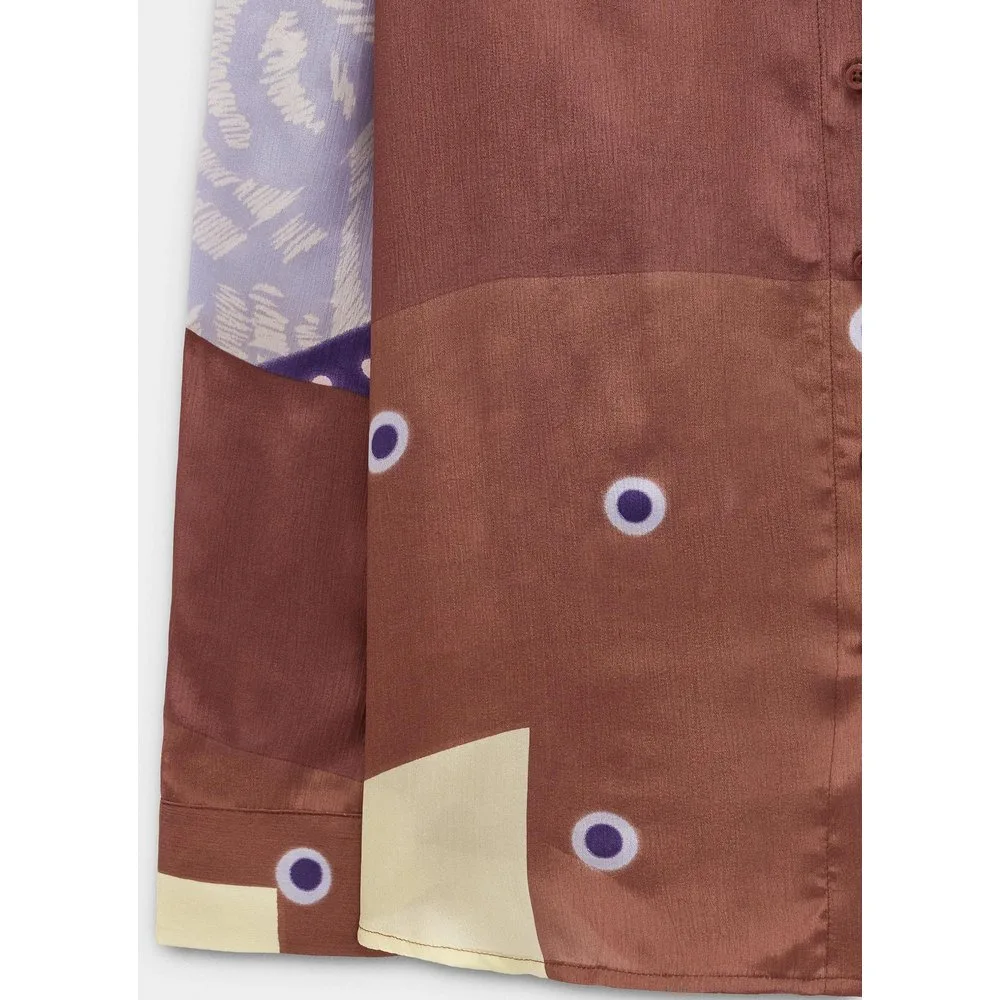 Camisa de mujer 100% viscosa de manga larga con microestampado - Parfois - FashionsVida