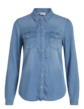 Vila Clothes Hemd Blau 464839
