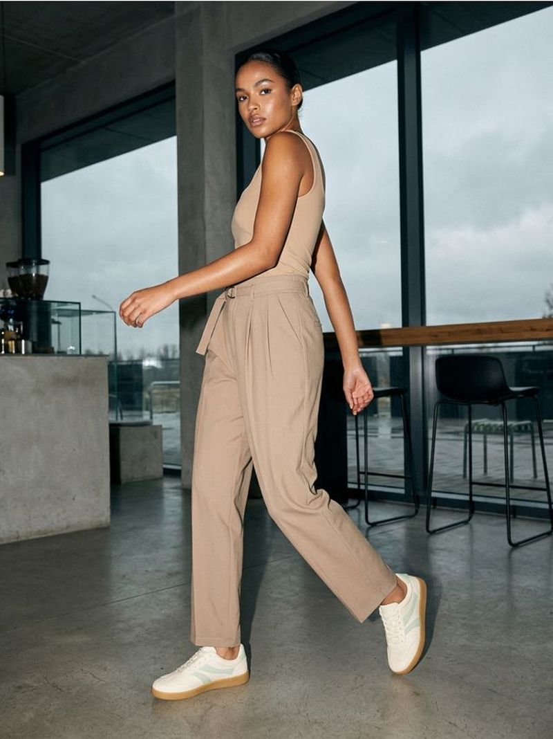 Pantaloni a costine - beige
