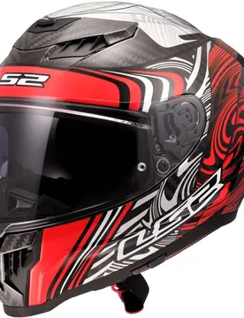 Casco Moto Integrale FF807 DRAGON ENTHUM Rosso taglia 2XL - LS2 - FashionsVida
