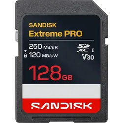 Carte Mémoire Extreme Pro Sd Uhs-i 128gb Black One Size unisex