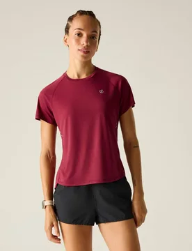 Nimble Short Sleeved Running T-Shirt - Burgundy - Size: 16 - Dare 2b - FashionsVida