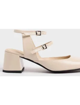 Zapatos de salón de mujer destalonados con tiras con cierre de hebilla - Mim - FashionsVida