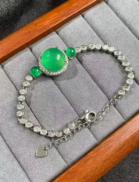 Natural Ice Imperial Green Chalcedony Bracelet, Luxury Inlaid High-end Elegant Hand Jewelry Gift for Women - Aliexpress - FashionsVida