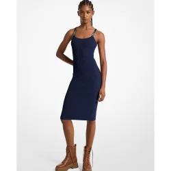 Vestido de punto elástico de tirantes