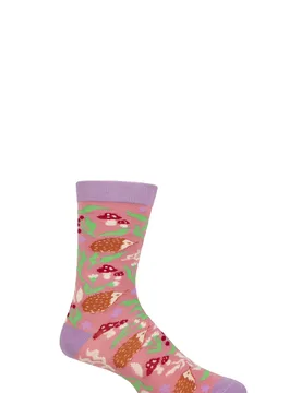 Pair Shared Earth Bamboo Hedgehogs Socks Multi 7-12 - Multi Coloured - Size: 7-12 - SockShop - FashionsVida
