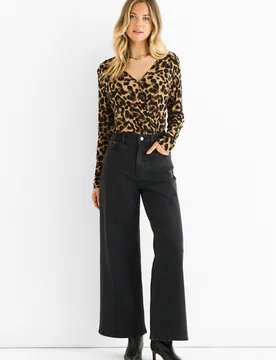 Womens Brown Animal Wrap Jersey Bodysuit - Size 8 Uk - Gini London - FashionsVida