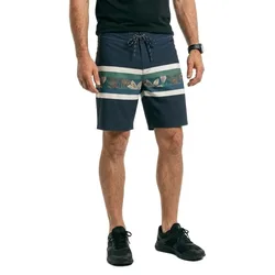 Short De Bain Crew Stripe Boardshort Cast Blue 36