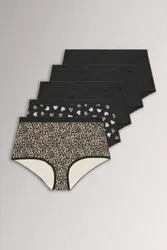 Pack High Waisted Full Briefs - Black - Size: 18-20