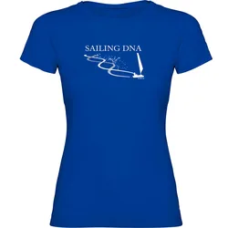 Sailing Dna Short Sleeve T-shirt Royal Blue L Women