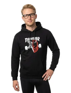 Sweat à Capuche X Spitfire Thrash & Burn Black S Homme