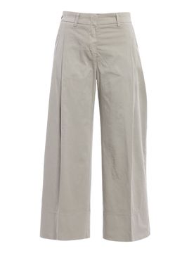 Pantaloni gamba ampia in rasatello