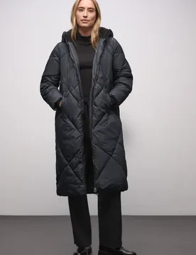Lange Steppjacke female Blau - Street One - FashionsVida