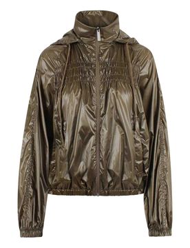 Giacca in nylon leggero effetto bagnato