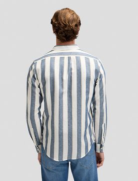 Regular Shirt Academy Blue Stripe Größe S male