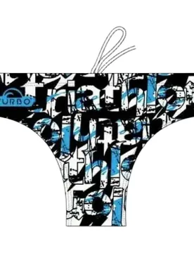 Multi Triathlon Swimming Brief Black / Royal L Men - TURBO - FashionsVida